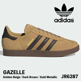 アディダス オリジナルス スニーカー adidas Originals スニーカー Gazelle JR6287 ガゼル Golden Beige / Dark Brown / Gold Metallic スエード メンズ ウィメンズ レディース シューズ