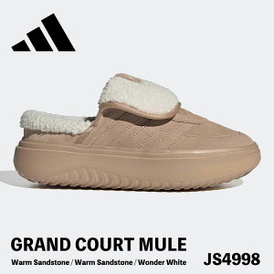 AfB_X ~[ fB[X Xb| T_ adidas ~[ fB[X GRAND COURT MULE OhR[g~[ EBY Warm Sandstone / Warm Sandstone / Wonder White JS4998 V[Y
