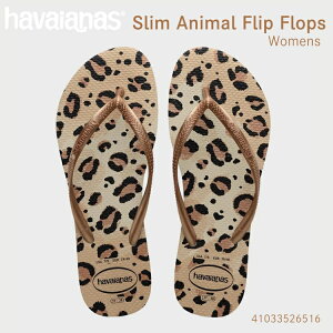 Havaianas �r�[�`�T���_�� �n���C�A�i�X �r�[�T�� Slim Square Flip Flops Animais �X���� �X�N�G�A �t���b�v �t���b�v �A�j�}�� Beige/Beige �x�[�W�� �q���E�� �Ђ傤�� 41033526516