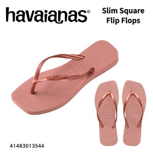 Havaianas �r�[�`�T���_�� �n���C�A�i�X �r�[�T�� Slim Square Flip Flops �X���� �X�N�G�A �t���b�v �t���b�v Crocus Rose �N���b�J�X ���[�Y (�s���N)41483013544