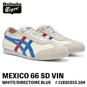 �I�j�c�J�^�C�K�[ �X�j�[�J�[ Onitsuka Tiger MEXICO 66 SD VIN ���L�V�R66 SD VIN WHITE/DIRECTOIRE BLUE 1183C015.104 �z���C�g �f�B���N�g���[���E�u���[ �V���[�Y �����Y ���f�B�[�X