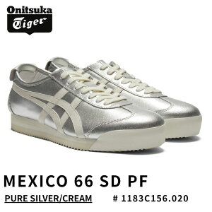 �I�j�c�J�^�C�K�[ �X�j�[�J�[ Onitsuka Tiger �X�j�[�J�[ MEXICO 66 SD PF ���L�V�R66 SD PF PURE SILVER/CREAM �s���A�V���o�[/�N���[�� # 1183C156.020 �V���[�Y �����Y ���f�B�[�X