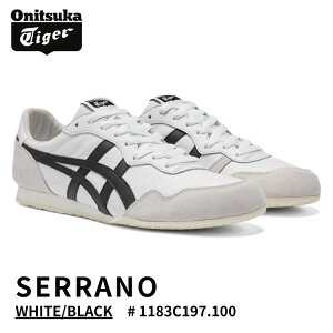 �I�j�c�J�^�C�K�[ �X�j�[�J�[ Onitsuka Tiger SERRANO �Z���[�m WHITE/BLACK �z���C�g/�u���b�N # 1183C197.100 �V���[�Y