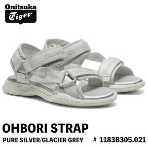 �I�j�c�J�^�C�K�[ �T���_�� Onitsuka Tiger �T���_�� OHBORI STRAP �I�[�{�� �X�g���b�v PURE SILVER/GLACIER GREY �s���A�V���o�[/�O���C�V���[�O���[ # 1183B305.021 �V���[�Y �����Y ���f�B�[�X