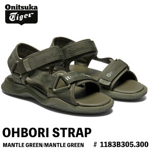 �I�j�c�J�^�C�K�[ �T���_�� Onitsuka Tiger �T���_�� OHBORI STRAP �I�[�{�� �X�g���b�v MANTLE GREEN/MANTLE GREEN �}���g���O���[�� # 1183B305.300 �V���[�Y �����Y ���f�B�[�X
