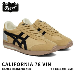 �I�j�c�J�^�C�K�[ �X�j�[�J�[ Onitsuka Tiger CALIFORNIA 78 VIN �J���t�H���j�A 78 VIN CAMEL BEIGE/BLACK �L�������x�[�W�� �u���b�N # 1183C401.250 �V���[�Y �����Y ���f�B�[�X