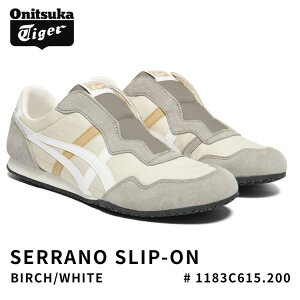 �I�j�c�J�^�C�K�[ �X�j�[�J�[ Onitsuka Tiger �X�j�[�J�[ SERRANO SLIP-ON �Z���[�m�X���b�|�� BIRCH/WHITE �o�[�` �z���C�g # 1183C615.200 �V���[�Y