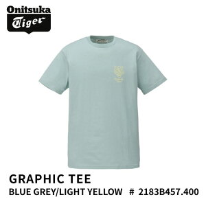�I�j�c�J�^�C�K�[ T�V���c Onitsuka Tiger GRAPHIC TEE BLUE GREY/LIGHT YELLOW �u���[�O���[ ���C�g�C�G���[ # 2183B457.400