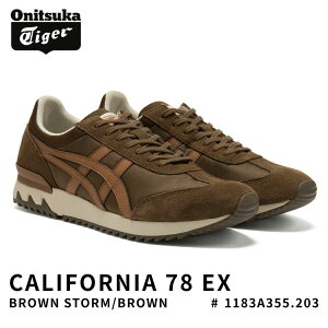 �I�j�c�J�^�C�K�[ �X�j�[�J�[ Onitsuka Tiger �X�j�[�J�[ �����Y ���f�B�[�X CALIFORNIA 78 EX �J���t�H���j�A 78 EX BROWN STORM/BROWN �u���E���X�g�[�� �u���E�� 1183A355.203 �V���[�Y