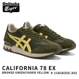 �I�j�c�J�^�C�K�[ �X�j�[�J�[ Onitsuka Tiger �X�j�[�J�[ �����Y ���f�B�[�X CALIFORNIA 78 EX �J���t�H���j�A 78 EX BRONZE GREEN/FADED YELLOW �u�����Y�O���[�� �t�F�C�f�b�h�C�G���[ 1183A355.302 �V���[�Y