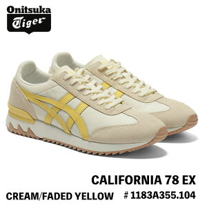オニツカタイガー スニーカー Onitsuka Tiger スニーカー メンズ レディース CALIFORNIA 78 EX カルフォルニア 78 EX CREAM/FADED YELLOW クリーム フェイドイエロー 1183A355.104 シューズ