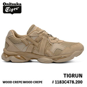 IjcJ^CK[ Xj[J[ Onitsuka Tiger Y fB[X TIGRUN WOOD CREPE/WOOD CREPE Ebh N[v 1183C478.200 V[Y