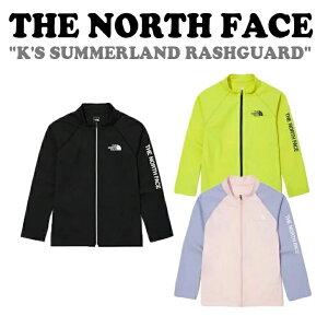 m[XtFCX  THE NORTH FACE K'S SUMMERLAND RASHGUARD LbY T}[h bVK[h LIME BLACK SOFT_PINK NJ5JN04S/T/U EFA