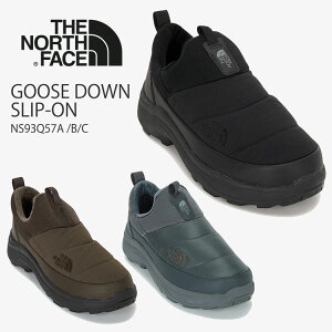 m[XtFCX Xb| Xj[J[ THE NORTH FACE Xb| Xj[J[ Y fB[X GOOSE DOWN SLIP-ON O[X _E Xbv I BLACK ubN STEEL_GRAYX`[O[ BROWNuE N