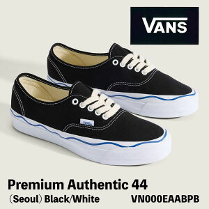 �o���Y �X�j�[�J�[ VANS �X�j�[�J�[ Premium Authentic 44 Seoul BLACK/TRUE WHITE VN000EAABPB �I�[�Z���e�B�b�N �\�E�� �u���b�N �z���C�g �V���[�Y