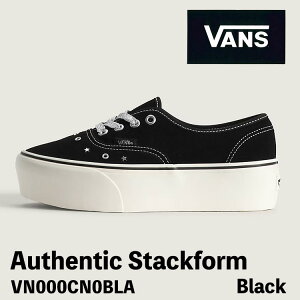 �o���Y �X�j�[�J�[ ���� VANS �X�j�[�J�[ ���� Authentic Stackform VN000CN0BLA (Suede) Black �I�[�Z���e�B�b�N �v���b�g�t�H�[�� �u���b�N �V���[�Y