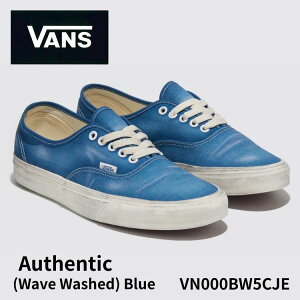�o���Y �X�j�[�J�[ VANS �X�j�[�J�[ AUTHENTIC (Wave Washed) Blue �o���Y �I�[�Z���e�B�b�N �E�F�[�u�E�H�b�V���u���[ �����Y ���f�B�[�X VN000BW5CJE �V���[�Y