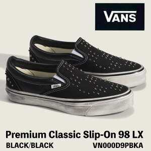 �o���Y �X���b�|�� �X�j�[�J�[ VANS �X���b�|�� �X�j�[�J�[ PREMIUM �X���b�|�� �p�[�� BLACK/BLACK Premium Classic Slip-On 98 LX �v���~�A�� �N���V�b�N �X���b�|�� 98 �u���b�N �u���b�N �����Y ���f�B�[
