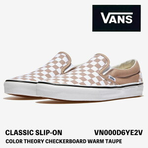 oY Xb| Xj[J[ VANS Xb| CLASSIC SLIP-ON COLOR THEORY CHECKERBOARD WARM TAUPE VN000D6YE2V NVbNXb| J[ ZI[ `FbJ[{[h EH[^[v