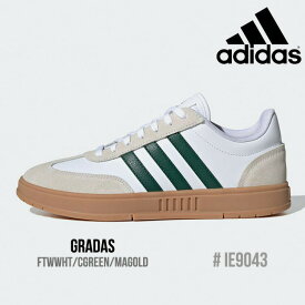 アディダス スニーカー adidas GRADAS グラダス メンズ レディース FTWWHT/CGREEN/MAGOLD ホワイト IE9043 シューズ