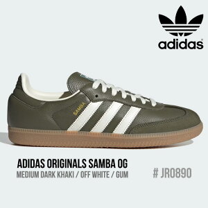 AfB_X IWiX Xj[J[ adidas Originals SAMBA OG ToOG Medium Dark Khaki / Off White / Gum J[L JR0890 V[Y