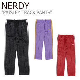 ノルディ ボトムス NERDY メンズ レディース PAISLEY TRACK PANTS ペイズリー トラック パンツ BLACK ブラック BURGUNDY バーガンディー PURPLE パープル ノルディー ウェア
