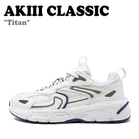 アキクラシック スニーカー AKIII CLASSIC メンズ レディース Titan タイタン WHITE NAVY ホワイトネイビー AKAKAUR02161 シューズ