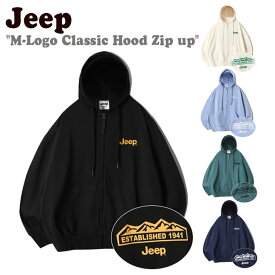ジープ パーカ Jeep メンズ レディース M-Logo Classic Hood Zip up マウンテン ロゴ クラシック フーディー ジップアップ IVORY アイボリー BLACK ブラック SKY BLUE スカイブルー GREEN グリーン NAVY ネイビー JN5TZU073BK/IV/SB/GN/NA ウェア