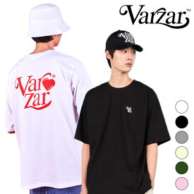 バザール 半袖Tシャツ VARZAR 正規販売店 Love VARZAR T-Shirts ラブバザール Tシャツ WHITE ホワイト BLACK ブラック GRAY グレー IVORY アイボリー GREEN グリーン PINK ピンク varzarT025/6/7/8/9/30 ウェア