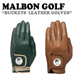 マルボンゴルフ グローブ MALBON GOLF メンズ BUCKETS LEATHER GLOVES バケット レザーグローブ GREEN グリーン BROWN ブラウン M2341PGL02GRN/BRN ACC