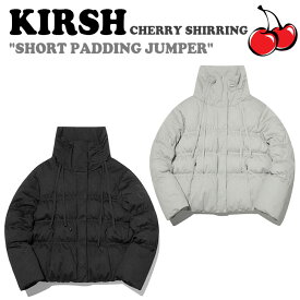 キルシー ダウン KIRSH 正規販売店 CHERRY SHIRRING SHORT PADDING JUMPER チェリー シャーリング ショート パイピング ジャンパー BLACK ブラック MELANGE GREY メランジグレー KKQWCDW503M ウェア