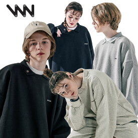 【即納カラー有/国内配送】WVプロジェクト トレーナー WV PROJECT 正規販売店 JEJE SWEATSHIRT ゼゼ スウェットシャツ 裏起毛 GRAY グレー NAVY ネイビー BLACK ブラック OATMEAL オートミール MJMT7514 ウェア