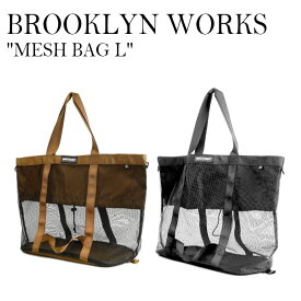 ブルックリン ワークス メッシュバッグ BROOKLYN WORKS メンズ レディース MESH BAG L Lサイズ トートバック エコバッグ キャンプ アウトドア レジャー 旅行 収納 BLACK ブラック 黒 TAN タン 茶色 ブラウン バッグ 1861954 OTTD