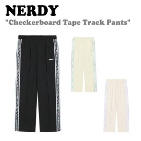 ノルディ ボトムス NERDY メンズ レディース Checkerboard Tape Track Pants チェッカーボード テープ トラック パンツ BLACK ブラック CREAM クリーム LIGHT YELLOW ライト イエロー ノルディー PNES23KB0201/02/37 ウェア
