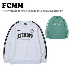 【TREASURE 着用】 エフシーエムエム トレーナー FCMM Football Retro Kick Off Sweatshirt フットボール レトロ キックオフ スウェットシャツ SILVER GRAY MINT FC300500 FBCMTL3005 ウェア