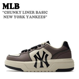 エムエルビー スニーカー MLB メンズ レディース CHUNKY LINER BASIC NEW YORK YANKEES チャンキー ライナー ベーシック ニューヨーク ヤンキース CHARCOAL GREY チャコールグレー 3ASXCLB3N-50CGS シューズ