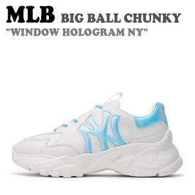 エムエルビー スニーカー MLB メンズ レディース BIG BALL CHUNKY WINDOW HOLOGRAM NY ビッグ ボール チャンキー ウィンドウ ホログラム NewYork Yankees WHITE ホワイト 3ASHBWL4N-50WHS シューズ