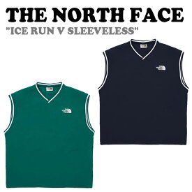 ノースフェイス ノースリーブ THE NORTH FACE メンズ レディース ICE RUN V SLEEVELESS アイス ラン Vネック スリーブレス NAVY ネイビー DARK GREEN ダークグリーン NT7VQ01J/K ウェア