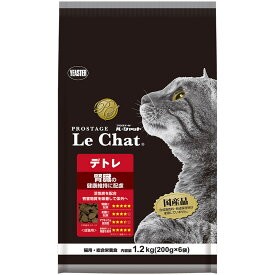 [正規品] イースター　猫ドライ　プロステージ　ル・シャット　デトレ　1.2kg (200g x 6袋)腎臓の健康維持　国産　アレルギー対応　ルシャット　キャットフード　成猫　小粒