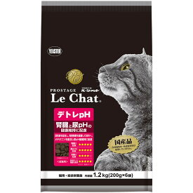 [正規品] イースター　猫ドライ　プロステージ　ル・シャット　デトレpH　1.2kg (200g x 6袋)腎臓と尿pHの健康維持　国産　アレルギー対応　ルシャット　キャットフード　成猫　小粒