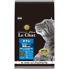 [正規品] イースター　猫ドライ　プロステージ　ル・シャット　ヌクレ　1.2kg (200g x 6袋)免疫の維持　国産　ルシャット　キャットフード　全年齢　小粒
