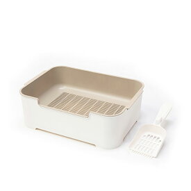 ペットプロ　猫用システムトイレセット（システムトイレ本体+サンド+シート）猫用　システムトイレ　スコップ付　オープン　強力炭消臭シート　カーボン　炭入り　炭　ペットシーツ　強力消臭サンド　猫砂　ネコ砂　紙製　紙　消臭　抗菌　クエン酸　猫　PetPro