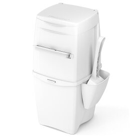 猫砂処理ボックス　リターロッカー2　本体　カートリッジ付き猫用 ペット トイレバケツ ごみ箱 ダストボックス 処理ポット シーツ 防臭BOX 防臭 防菌 消臭 フタ付き シンプル ホワイト 白 リターロッカーII リタ—ロッカー 2 ペッツバリュー