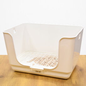 GEX　四角ラビレット　XL　ミルキーホワイト　ヒノキア　消臭セット（トイレ本体・消臭砂試供品・正方形トイレシーツ2枚）うさぎ用　小動物用　トイレ　大型　サークル用　ロップイヤー　レッキス　消臭　抗菌　ひのきの砂　トイレ砂　ラビレット　ジェックス