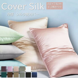 ★楽天1位★枕カバー 1枚セット 2枚セット シルク 夏 ピロケース まくらカバー 夏春秋冬 洗濯機 乾燥機 洗える シルク 髪ツルツル 冷感 保湿 美容 封筒型 可愛い 寝癖 オトナ こども