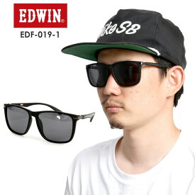 EDWIN エドウィン 偏光プラサングラス EDF-019-1 【BLACK】 SMOKE POLA 偏光 スポーツ タウンユース【モアスノー】