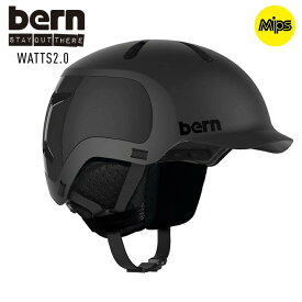 正規品 22-23 bern バーン WATTS2.0 MIPS Matte Black ヘルメット スキー スノーボード ゴーグル対応 スノボヘルメット