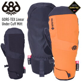 【25日まで使える最大2500円引きクーポン】23-24 686 シックスエイトシックス GORE-TEX Linear Under Cuff Mitt ゴアテックス ミトン グローブ スノーボード スキー 【モアスノー】