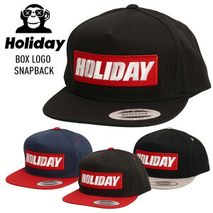HOLIDAY �z���f�[ BOX LOGO SNAPBACK CAP �{�b�N�X���S �X�i�b�v�o�b�N �L���b�v �X�q