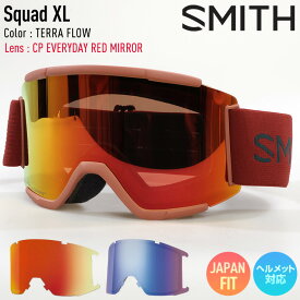 2024 SMITH スミス スノーボード ゴーグル スカッド Squad XL カラー: Terra Flow レンズ : CP Everyday Red Mirror スキー 【モアスノー】